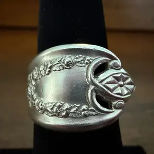 Silver Plated Spoon Ring Size 5