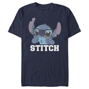 Men's Lilo & Stitch With Silly Black Glasses, Reading Time T-Shirt