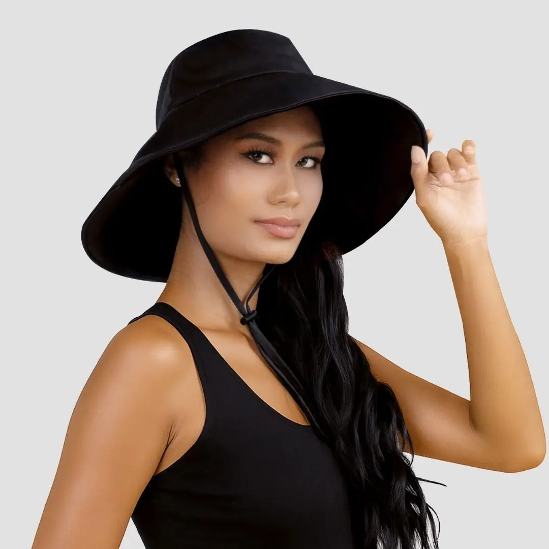 Hairbrella Satin-Lined, Waterproof, Wide Brim Sun Hat