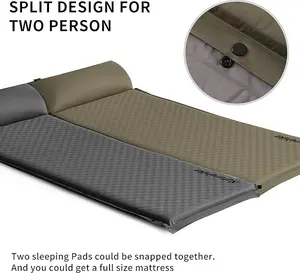 Naturehike Self Inflating Sleeping Pad, 1.2 inch Thick Camping Mattress with Built-in Pillow for Backpacking, Hiking, Tent, Hammock, Durable and Quiet FathersDayGift