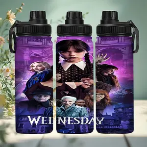 1pc 20oz Wednesday: Legacy of the Addams Stainless Steel Cup with Anti-Spill Lid, Durable Reusable Coffee Mug for Men Women Fathers Birthday Christmas Hand Wash Outdoor Use