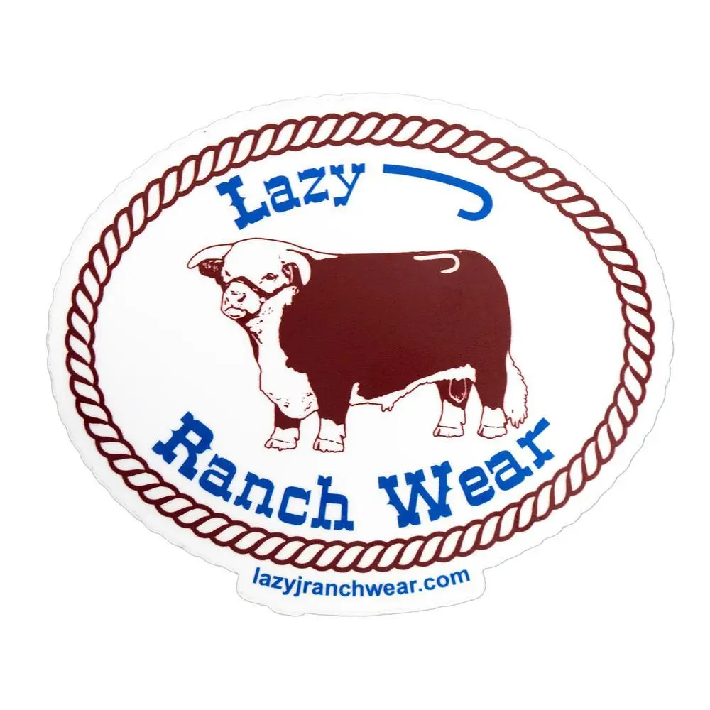 Lazy J Ranchwear Red-White-Blue Decorative Sticker, 4 x 3.37 inches, for Scrapbooking, Crafting - Ideal for Scrapbooking Lovers, DIY Projects - RWB-STK, Cute Stickers