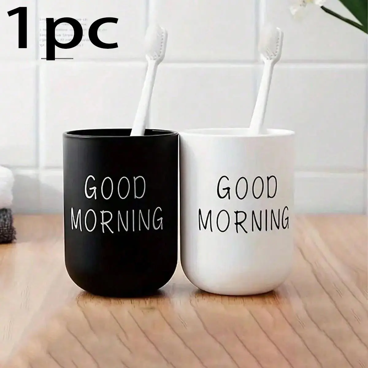 Creative Simple Home Oral Cup Set, Tumbler Cup, Cute Plastic Toothbrush Holder, European Style Couple Gift, Valentine's Day Present, Back-To-School Supplies, Bathroom Accessory, Home Goods