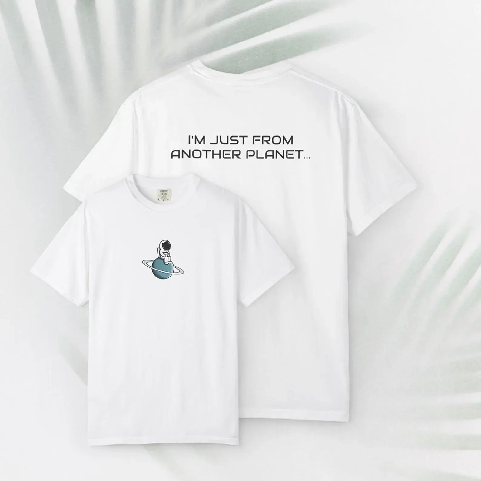 T-Shirt Funny Astronaut Shirt, Another Planet Tee, Space Lover Gift, Introvert Humor Shirt, Front and Back Print, Sci Fi Graphic Tee