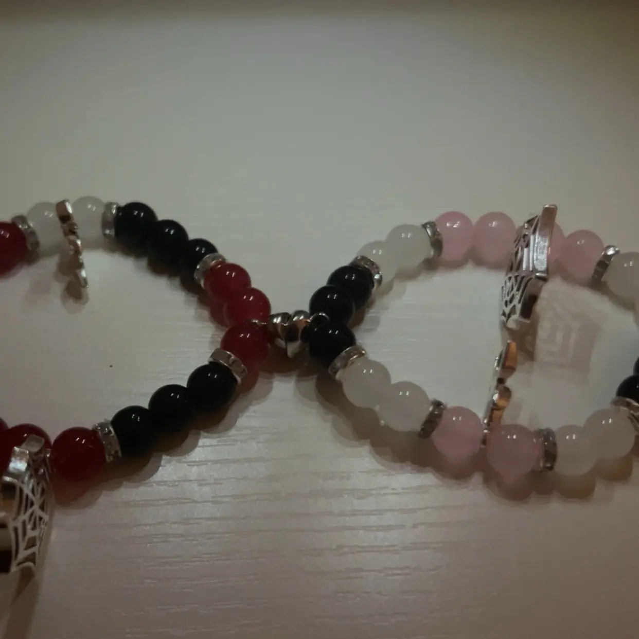 Matching Spider-Man bracelets