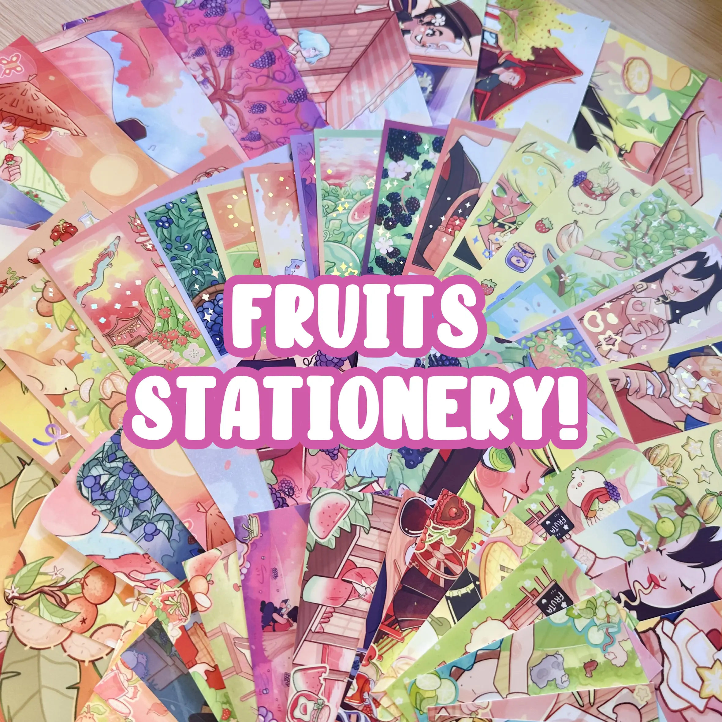 Fruits stationery set ! Stickers, bookmarks and art prints Fruits stationery set ! Stickers, bookmarks and art prints