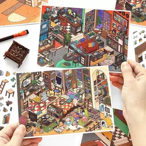 My Little Home Series vol.15 Size M scene stickers sheet scrapbook gift crafts diy gift idea decoration stickers book sticker pack cute
