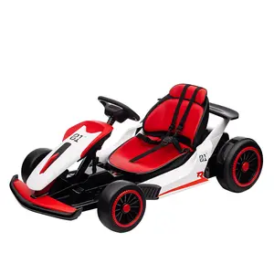 GARVEE 24V 7Ah Battery Electric Drift Kart Ride-On Toy for Ages 6-12, Dual 200W Motors, 8.1 MPH Max Speed, Adjustable Seat, LED Lights, PP Foam, Durable Outdoor Toy