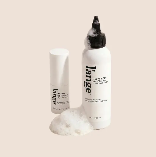 L'ANGE HAIR  - Stay Fresh Duo, 2-Step Haircare for Oily Roots, Clarifying AHA Scalp Wash and Easy-to-Blend Oil Absorbing Dry Shampoo, Normal, Ahas + Oils, Duo Set, Oil Control, 2-Step Routine