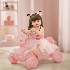 Realistic Reborn Baby Dolls 22" Full Body Vinyl Real Life Like Bebe Dolls for Girls and Boys Realistas Lifelike Muñecas para Niñas with Birth Certificate and Feeding Kit Toys for Kids Age 3+