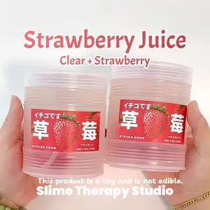 Slime Therapy Strawberry Juice Water Slime - Strawberry Flavor (500ml), Mixable Play, Premium Scent, Whimsical Stress-Relief Fidget Toy, ASMR Toy, Best-Selling
