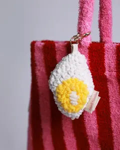 Eggie Organic Cotton Abstract Tufted Keychain