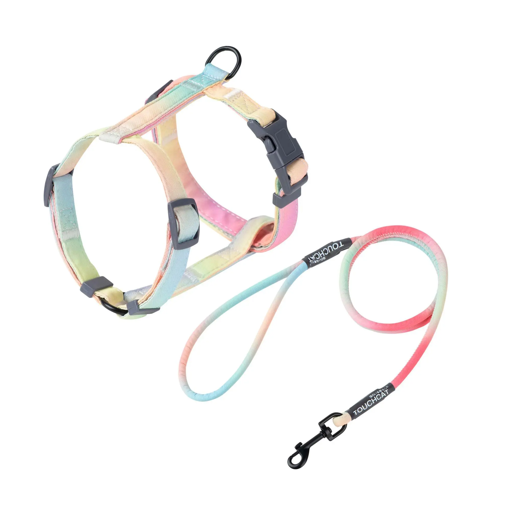 Touchcat Rainbow Patterned Fashion Cat Harnessand Leash Touchcat Rainbow Patterned Fashion Cat Harnessand Leash