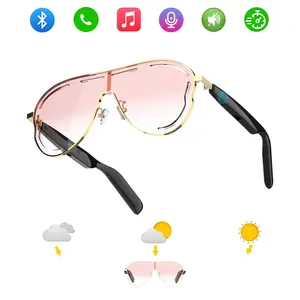 SG26 Bluetooth Smart Glasses, Wireless Open Ear Audio Sunglasses with HD Mic, Hands-Free Calling & Music, UV400 Polarized Lens, Touch Control, Lightweight Fashion Wearable for Driving Sports Outdoor