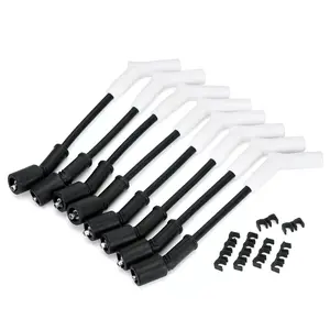 9070C Ceramic Boot Spark Plug Wires Set For GM Chevy 4.8L 5.3L 6.0L LS3 LS7 LT