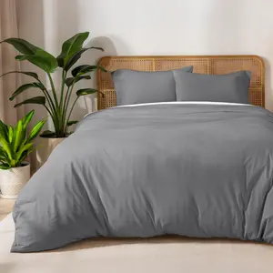 Bare Home Organic Cotton Jersey Duvet Cover & Pillowcase Set