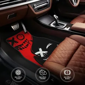 Halloween Car Floor Mats Set of 4, Floor Mats for Car, Automotive Floor Mats, Car Accessory, Polyester Fiber Material, Easy Clean, Spooky Design Details, Fits Most Vehicles