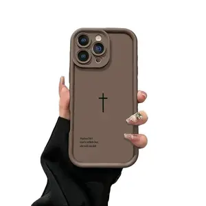 Biblical Cross Phone Case for iPhone 17 Pro Max 16 Pro Max 15 Pro 14 13 12 11 Sleek Shockproof Lightweight Cover with Protection Protective iphone 15 pro max case iphone 13 case drop-proof phone case Cellphone Smartphone