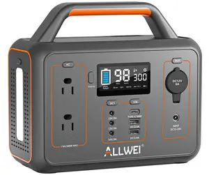 ALLWEI Portable Power Station 300W(Surge 600W), 280Wh Solar Generator with 120V AC Outlet, 78000mAh Backup Lithium Battery Generator for CPAP Outdoor RV Camping Emergency Home Use