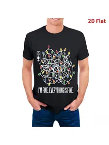 Festive Christmas Lights Sweatshirt Womens Soft Fleece Pullover Cozy Holiday Top With I Am Fine Everything Is Fine Quote