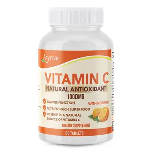 Arymar Vitamin C 1000 mg with Rosehip Extract 30 mg - High-Potency Vitamin Supplement - 60 Tablets