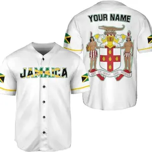Personalized Jamaica Baseball Jersey Shirt, Custom Team Name Jamaican Baseball Jersey for Men and Women, Jamaica Country, Jamaica Flag Jersey, Jamaica Jersey Merch, Baseball Team, Softball Game Day Shirt, Custom Name Baseball Shirt Jersey Summer, Jamaica