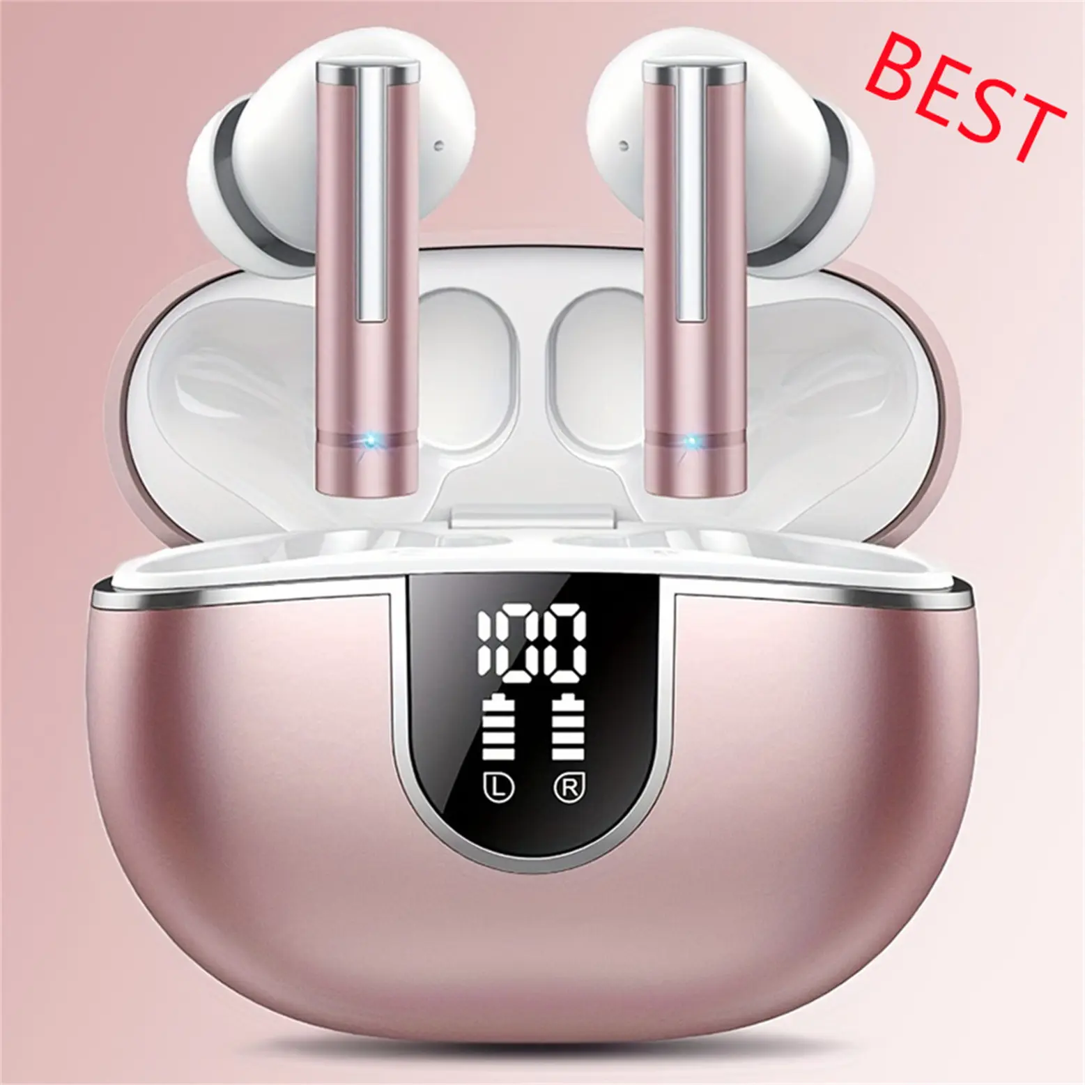 HOT Wireless5.3 Earbuds with LED Power Display  Stereo in-Ear Earphones with Charging Case  Touch Control Headphones  Sport Headset with Mic for Workout