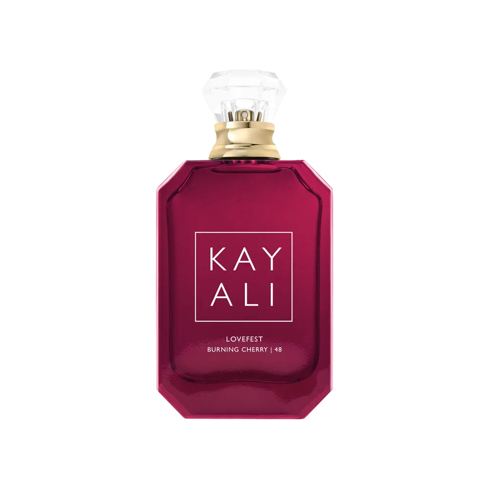 KAYALI Lovefest Burning Cherry 48 Eau de Parfum 100 mL / 3.4 fl oz, Smoky Gourmand Unisex Fragrance, Full-Size Perfume Spray with Faceted Cap, Dark Cherry Scent for Daily Wear and Gifting
