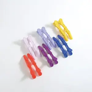 Idoli 2PCs Alligator Hairclips Hot Dye Clip Hairdressing wWig Clip Non Slip Hairpin Heatless Styling Tool