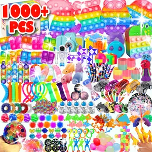 1000+ Christmas Party Favors for Kids Fidget Toys Pack Bulk Prize Box Treasure Box Goodie Bag Stuffers Carnival Prizes Classroom Rewards Pinata Fillers for Kids