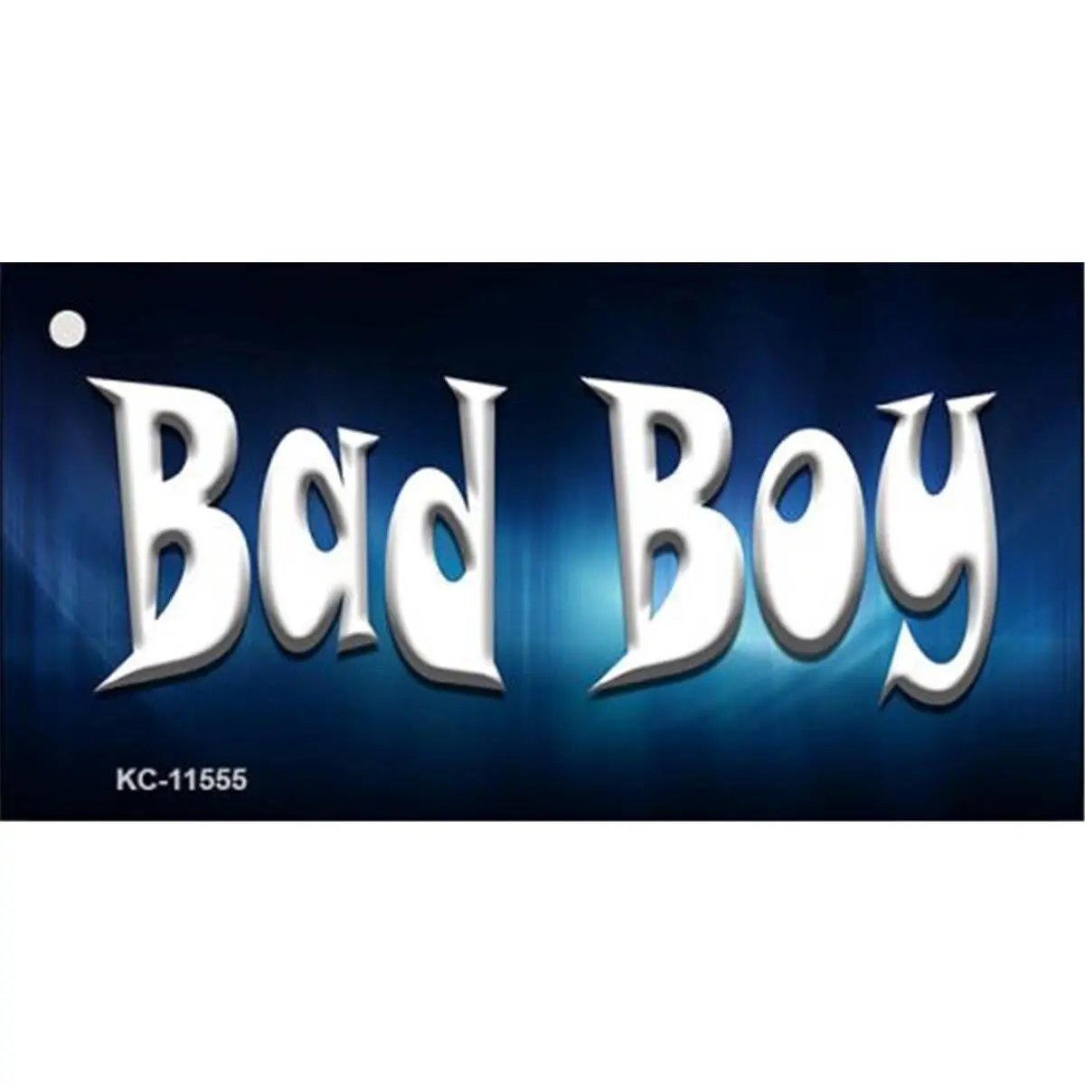 212 MAIN Rectangular Smart Blonde Bad Boy Novelty Aluminum Alloy Keychain - 1.5x3 in., Lightweight, Rustproof, Weatherproof, Durable, High-Gloss Finish, Metal Logo, Pre-Drilled Hole, Basic Car Decorating, Automobile Interior Accessory