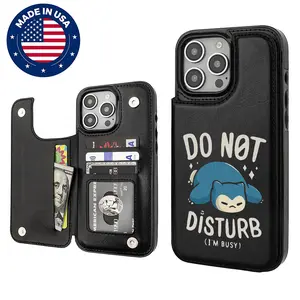 Pokémon Snorlax 'Do Not Disturb' Alternative Mechs Aesthetic Design Pattern Casing For iphone 16 15 14 13 12 Plus Pro Max Flaunt Mobile Phone Case TPU Pu Leather Card Holder Drop Protection Shockproof Protector Vintage unique Fashion Trend Anti-scratch