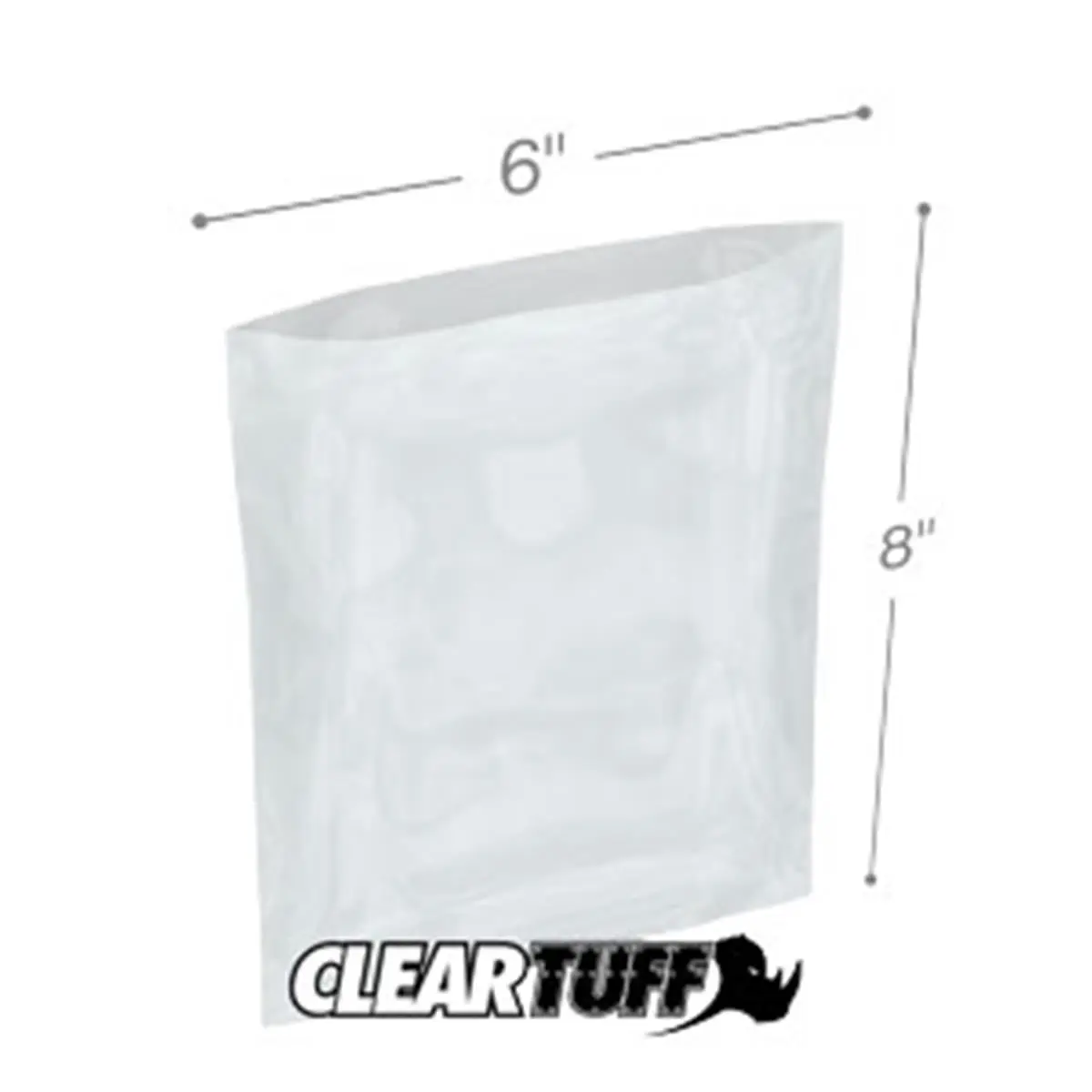 212 MAIN LDPE Plastic Flat-Top Poly Bags, 6x8 in, 0.002 Gauge, Case of 1000, Industrial Poly Bags for Food, Shipping, Packing