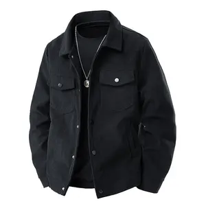 Men's Corduroy Shirt Jacket, Classic Casual Button-Down Long Sleeve Outerwear with Pockets for Autumn Winter Fashion, Tops