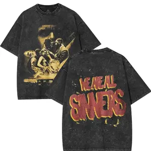 We Are All Sinners ST 2025 Vintage Movie T-Shirt, Mary Stack Unisex Horror Action Film Washed Tee Oversized Movie Graphic Tee Shirt, Men Gifts
