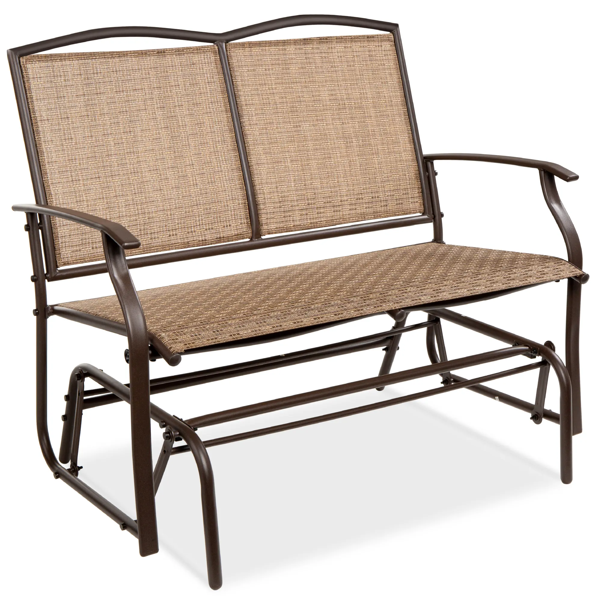 Best Choice Products 2-Person Outdoor Swing Glider, Steel Patio Loveseat, Bench Rocker w/ Armrests Best Choice Products 2-Person Outdoor Swing Glider, Steel Patio Loveseat, Bench Rocker w/ Armrests