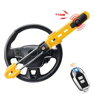 Car Steering Wheel Lock Alarm, Universal Anti-Theft Device, Truck Camper Lock, Includes Two Keys, Durable Vehicle Safety Accessories