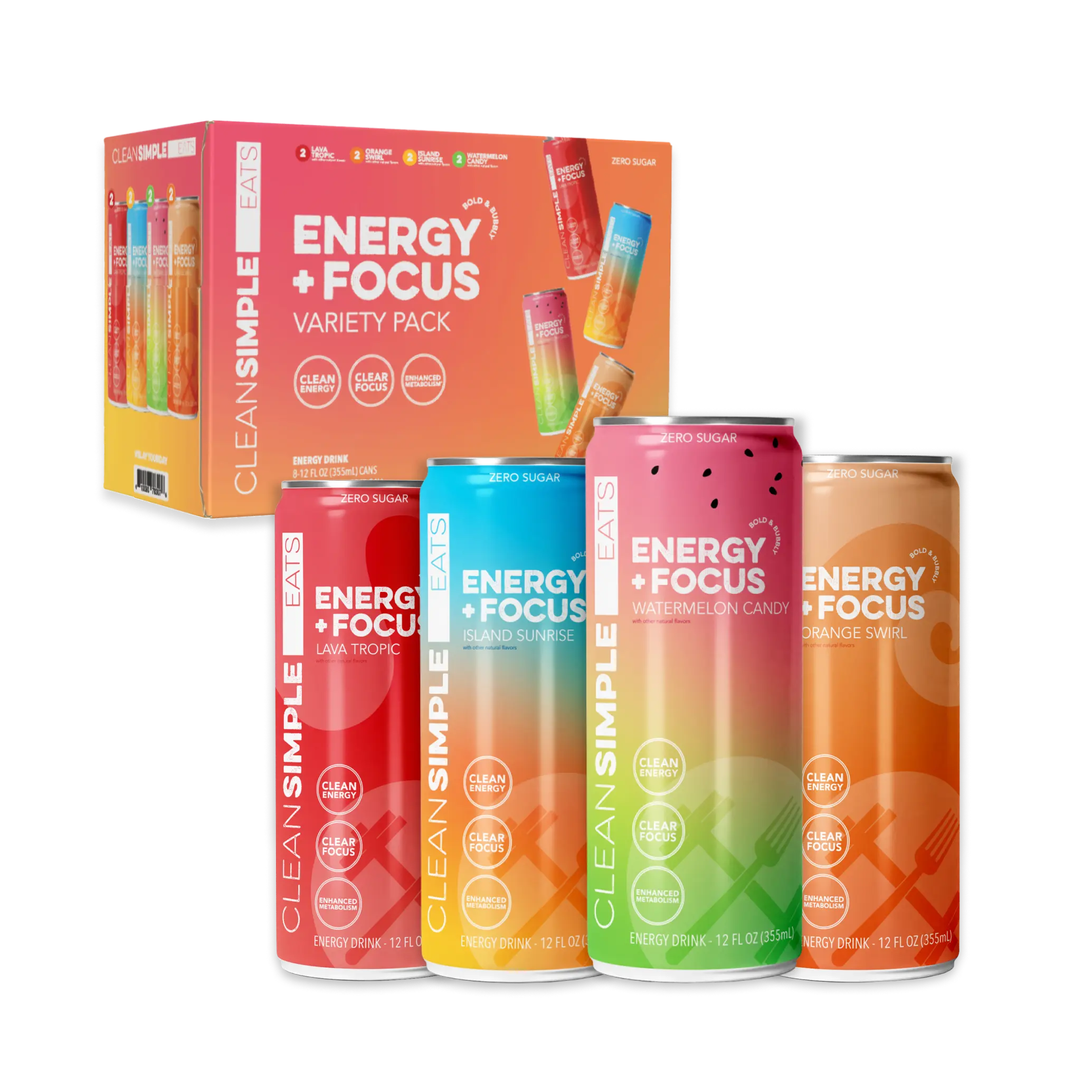 Energy + Focus: Variety (8 pack) Energy + Focus: Variety (8 pack)
