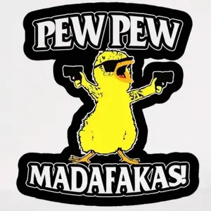 Pew Pew Madafakas UV-DTF Sticker/Colored Decal with UV Protection funny hard car stickers window truck Versatile, Laptop Water Bottle Decal Sticker