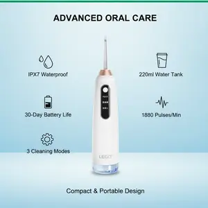 Electric Water Flosser for Teeth Cleaning, High Pressure Pulse Removes Hidden Food Debris, Perfect for Braces & Sensitive Gums, 4 Modes Adjustable, Portable Cordless Oral Irrigator, Waterproof & USB Rechargeable for Home Travel