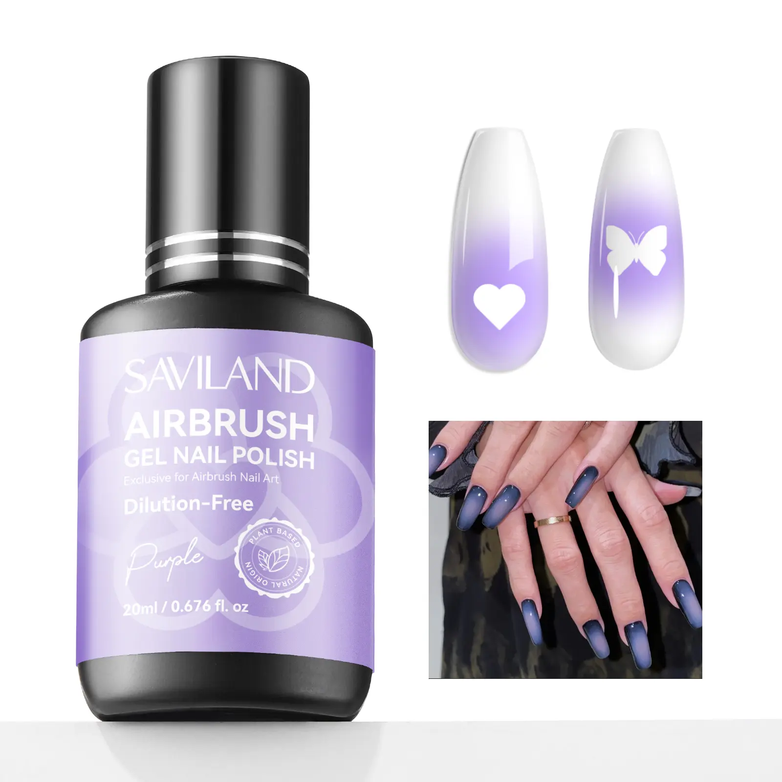 20 ml Dilution-free Purple Airbrush Gel Polish