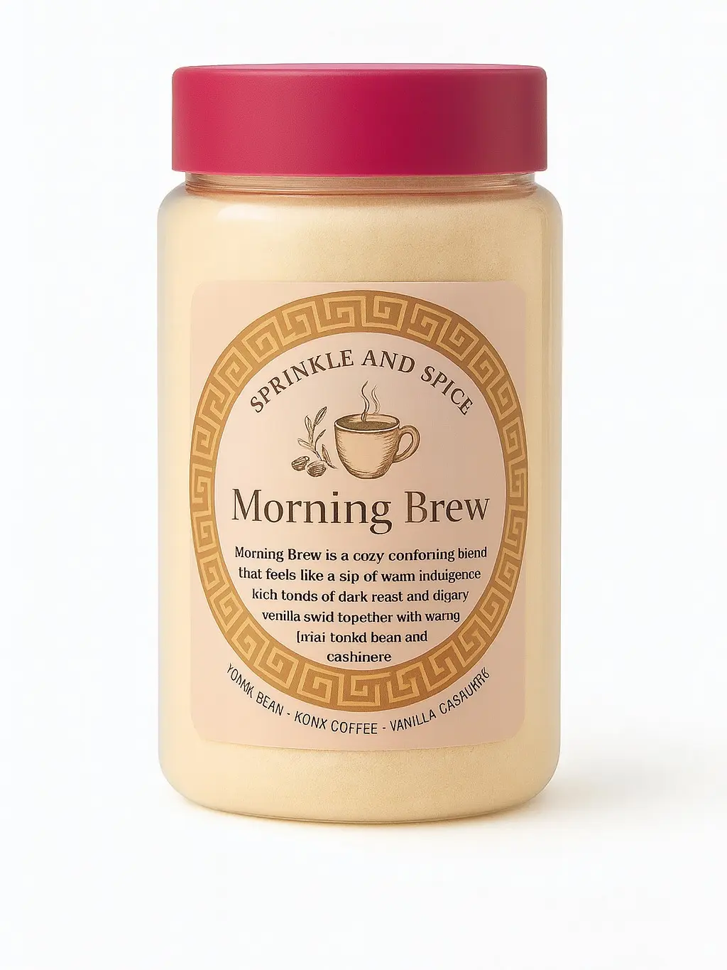 Sprinkle and Spice Scented Vanilla Bean-Tonka Bean Household Cleaner - Plastic Bottle Home Supplies for Coffee-Inspired Indoor Morning Use
