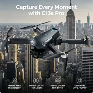 2026 C13s Pro Drone – 4K EIS Camera, GPS & 5G WiFi FPV, Brushless Motor, Optical Flow Hover, Smart Obstacle Avoidance, Auto Return, 360° Stunt Roll, Dual Batteries Included
