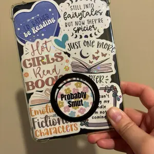 Probably Smut, Read Kindle Pop Socket, Kindle Accessory, Kindle Stand, Kindle Grip, Phone Grip, Popsocket, Kindle, book accessory, floral, retro