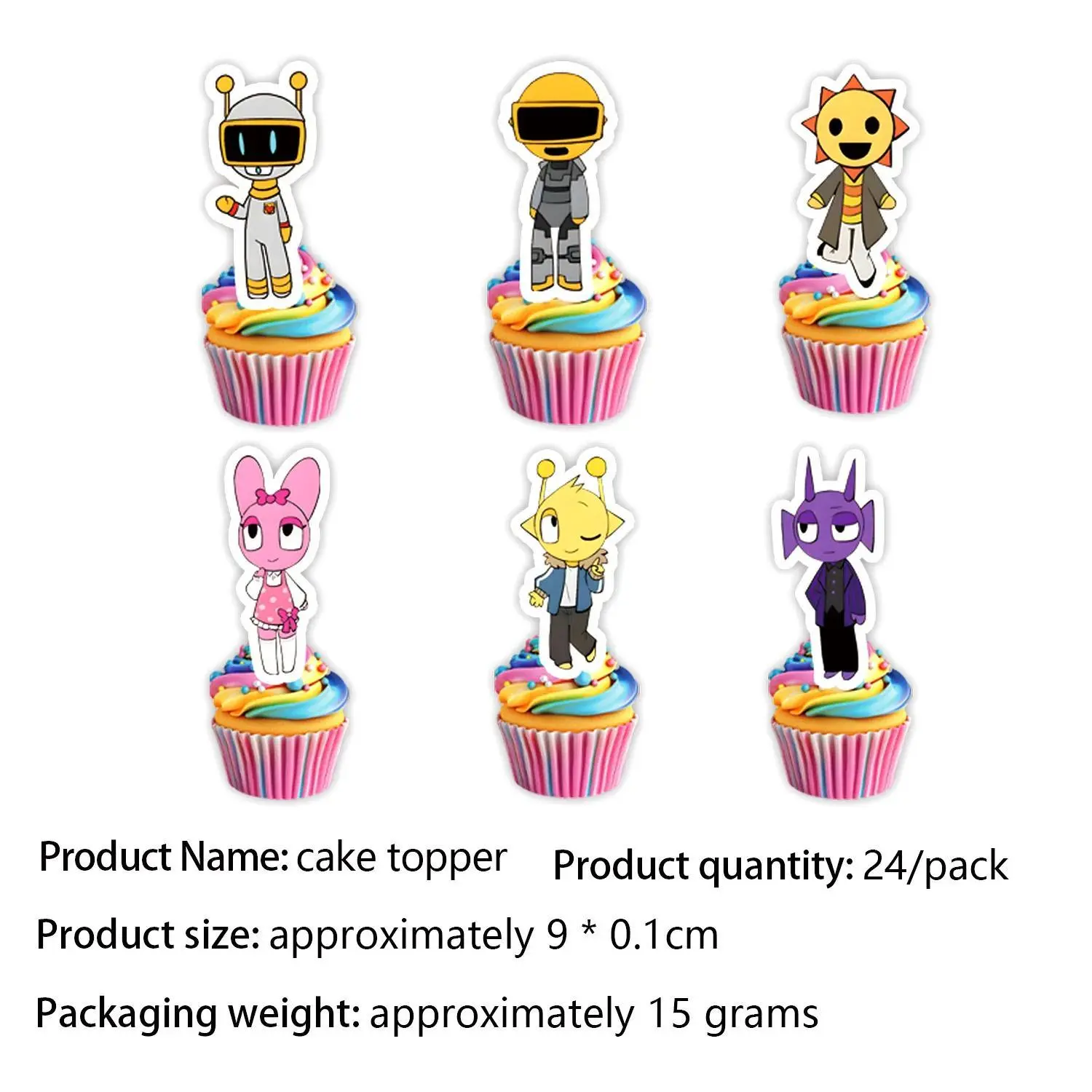 Cake topper-24PCS