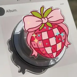 Strawberry Magsafe Grip, Magnetic Phone Holder, Pop Socket for iPhone, Gift for Valentine
