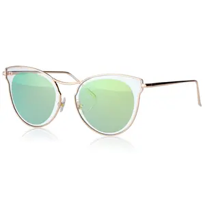 COLOSSEIN Trendy Rimless Mirrored One Piece Lens Sunglasses Reflective Sun Glasses