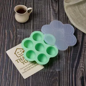Family Smile Universe Silicone Egg Bite Mold with Lid, Breakfast Meal Prep Mold for Egg Bites, Muffins, Baby Food and Frozen Treats, 1 Pack