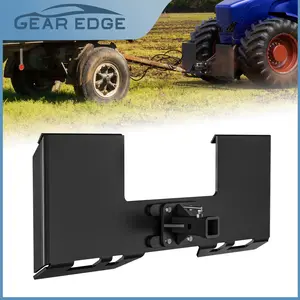 YINTATECH 3/8" Thick Skid Steer Mount Plate Quick Attachment w/2" Removable Hitch Receiver