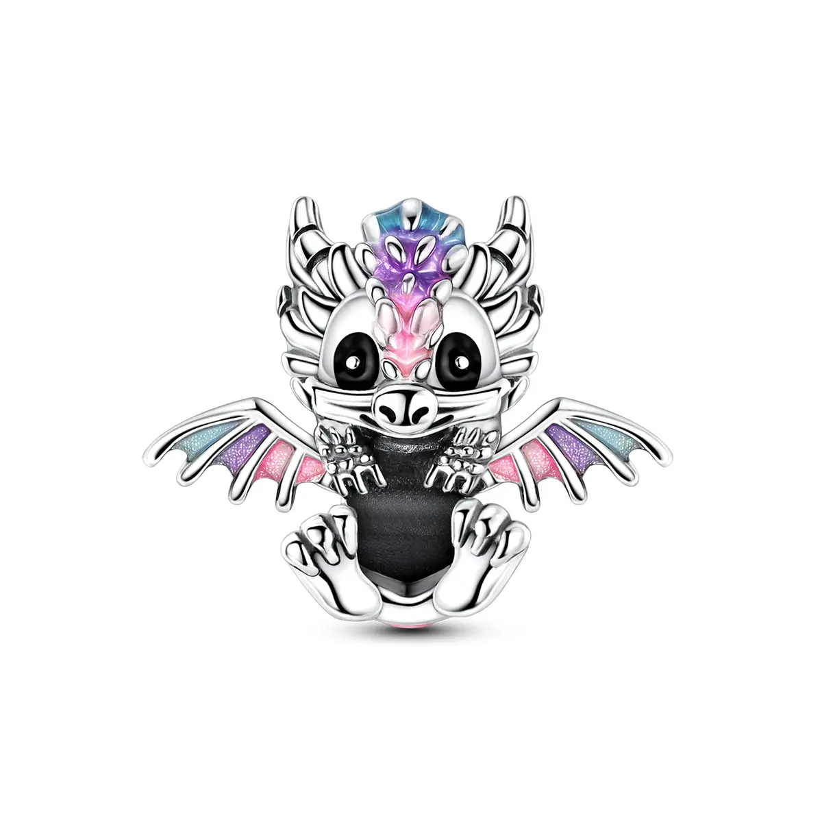MULA Fantasy Dragon Charm for Female, Casual Good Luck Amulet with Pearl, Mythical Jewelry Symbolizing Strength, Fits Pandora Bracelets, Pendant, Valentines Day
